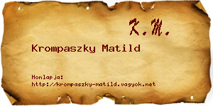 Krompaszky Matild névjegykártya